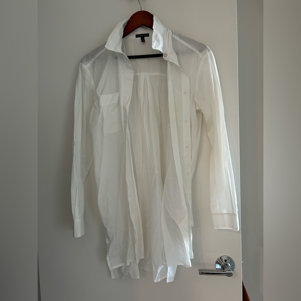 Eileen Fisher cotton white button down